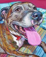 Brindle Pitbull Art Paint By Numbers