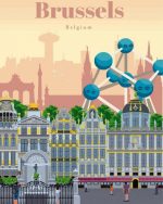 Brusells Belgium Poster Paint By Number