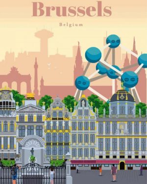 Brusells Belgium Poster Paint By Number
