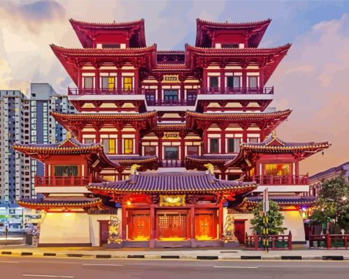Singapore Temple Paint By Number