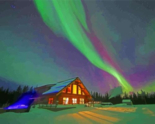 Canadian Northern Lights Paint By Number
