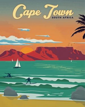 Cape Town South Africa Poster Paint By Number