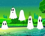 Cartoon Ghosts Paint By Numbers