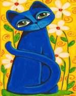 Blue Cat Art Paint By Number