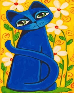 Blue Cat Art Paint By Number