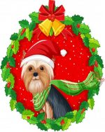 Christmas Yorkshire Terrier Paint By Numbers