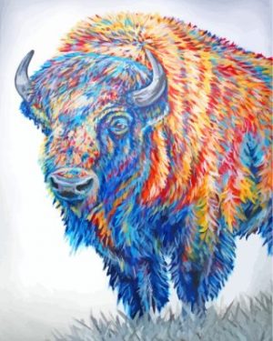 Colorful Bison Art Paint By Numbers