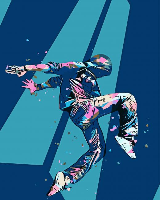 Colorful Hip Hop Dancer paint by numbers