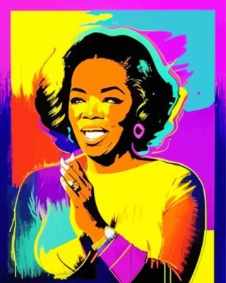 Colorful Oprah Winfrey paint by numbers