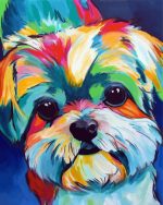 Colorful Shih Tzu Dog Paint By Number