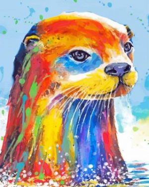 Colorful Otter Head Paint By Numbers