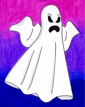 Creepy Ghost Paint By Numbers
