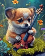 Chihuahua With Violin Paint By Number