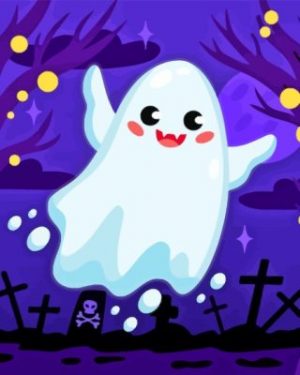Baby Halloween Ghost Paint By Numbers