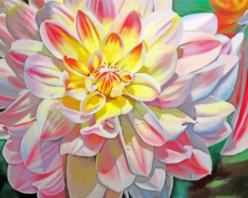 Dahlia Flower Art Paint By Number