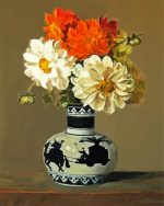 Dahlias Vase Still Life Paint By Number