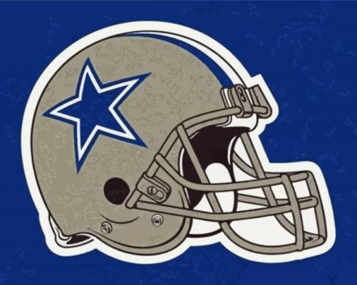 Dallas Cowboys Helmet Paint By Number