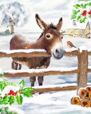 Donkey And Robins Paint By Number