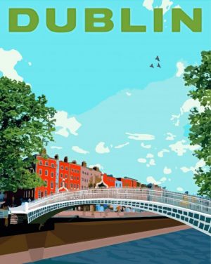 Dublin River Liffey Poster Paint By Number