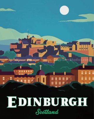 Edinburgh Scotland Poster Paint By Numbers