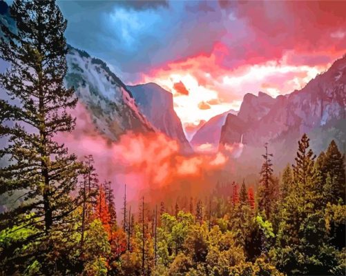 El Capitan Sunset Paint By Number