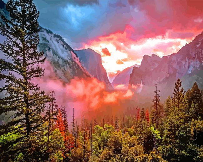 El Capitan Sunset Paint By Number