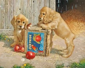 English Cocker Spaniel Puppies Paint By Numbers