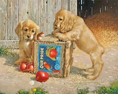 English Cocker Spaniel Puppies Paint By Numbers