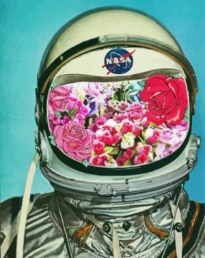 Floral Nasa Astronaut Paint By Numbers