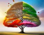 Four Seasons Tree pain by numbers