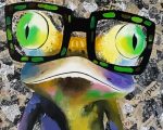 Frog Wearing Glasses Paint By Numbers