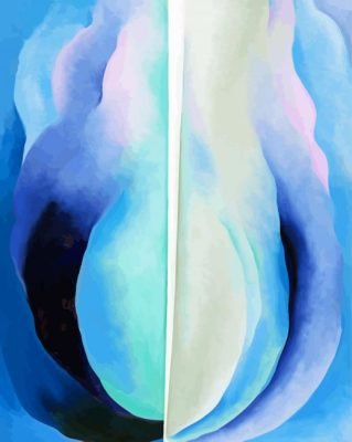 Abstraction Blue paint by numbers