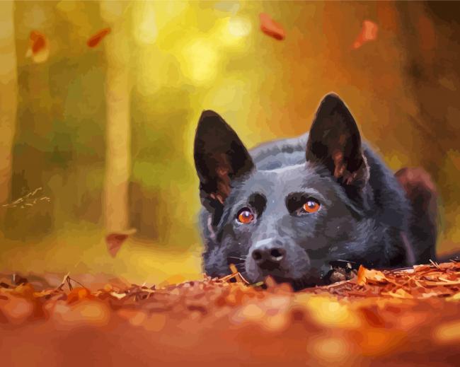 German Shepherd In Autumn Paint By Number