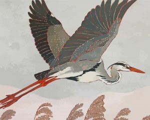 Great Heron Flying Paint By Number