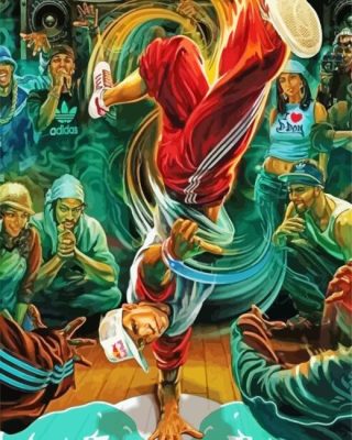Hip Hop Dance paint by numbers