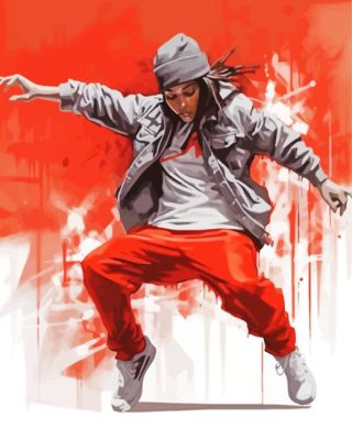 Hip Hop Dancer Girl paint by numbers
