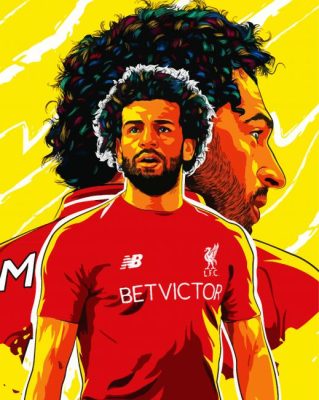 Mohamed Salah Illustration Paint By Numbers