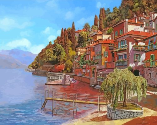 Italy Como Lake Art paint By Numbers