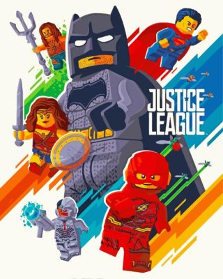 Justice League Lego paint by numbers