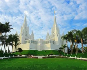 Lds San Diego California Temple Paint By Numbers