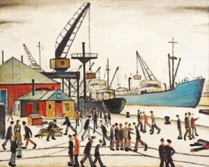 LS Lowry Glasgow Docks Paint By Numbers