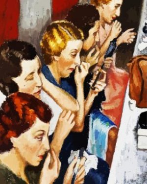 Ladies Doing Makeup Paint By Numbers