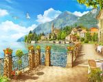 Lake Como Italy Landscape Paint By Numbers