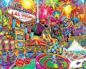 Illustration Las Vegas Paint By Numbers