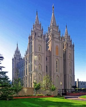 Lds Salt Lake Temple Utah paint by numbers