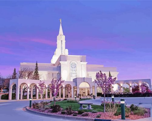 Lds Bountiful Utah Temple Paint By Numbers