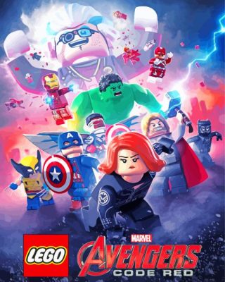 Lego Marvel Avengers Paint By Numbers