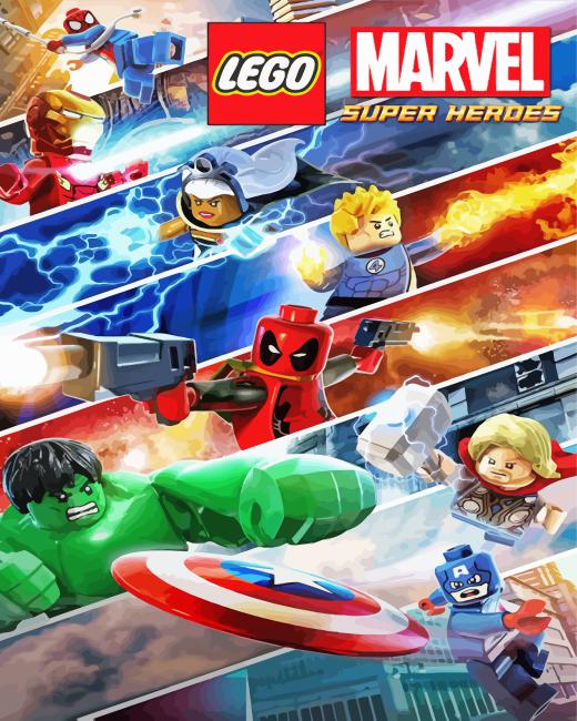 Lego Marvel Heroes Paint By Numbers