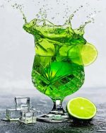 Lime Splash Drink Paint By Number