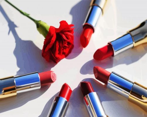 Lipsticks And Roses Paint By Numbers